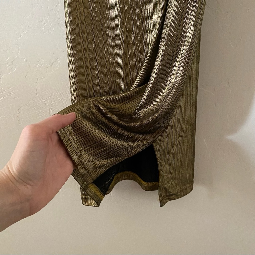 Gold Mini Dress Size Medium - Picture 3 of 14